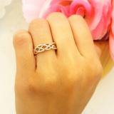 0.20 Carat (ctw) 10K Yellow Gold Round Diamond Ladies Swirl Fashion Right Hand Ring 1/5 CT