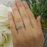0.20 Carat (ctw) 14K White Gold Round Diamond Ladies Swirl Fashion Right Hand Ring 1/5 CT