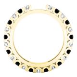 1.15 Carat (ctw) 10K Yellow Gold Round Black & Diamond Ladies Eternity Wedding Anniversary Stackable Band