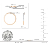 0.20 Carat (ctw) 14K Rose Gold Round Diamond Ladies Wedding Contour Guard Band 1/5 CT