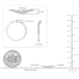 0.20 Carat (ctw) 14K White Gold Round Diamond Ladies Wedding Contour Guard Band 1/5 CT