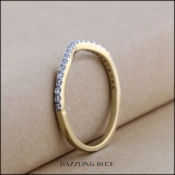 0.20 Carat (ctw) 14K Yellow Gold Round Diamond Ladies Wedding Contour Guard Band 1/5 CT