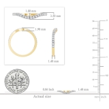 0.20 Carat (ctw) 14K Yellow Gold Round Diamond Ladies Wedding Contour Guard Band 1/5 CT