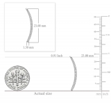 0.16 Carat (ctw) 10K White Gold Round White Diamond Ladies Crawler Climber Earrings