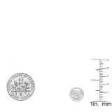 1.00 Carat (ctw) 18K White Gold Round White Diamond Ladies Solitaire Stud Earrings 1 CT