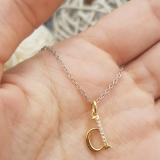 0.05 Carat (ctw) Round Diamond Lowercase Letter 'd' Initial Pendant 10K Yellow Gold