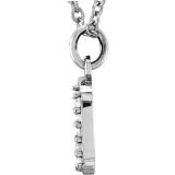 0.05 Carat (ctw) 14K White Gold Diamond Lowercase Letter 'a' Initial Pendant