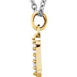 0.05 Carat (ctw) 14K Yellow Gold Diamond Lowercase Letter 'a' Initial Pendant