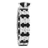 3.15 Carat (ctw) 10K White Gold Princess & Round Black & White Diamond Ladies Engagement Ring Set