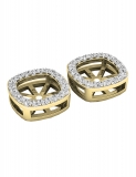 0.30 Carat (ctw) 10K Yellow Gold Round Diamond Removable Jackets For Stud Earrings 1/3 CT