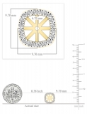 0.30 Carat (ctw) 10K Yellow Gold Round Diamond Removable Jackets For Stud Earrings 1/3 CT