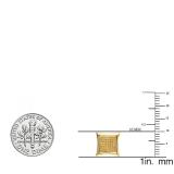 0.20 Carat (ctw) Round Yellow Diamond Mens Stud Earrings 18K Yellow Gold