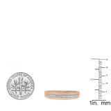 0.07 Carat (ctw) 14K Rose Gold Round White Diamond Men's Wedding Band