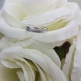 0.07 Carat (ctw) 14K White Gold Round White Diamond Men's Wedding Band