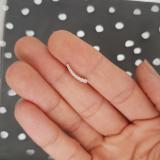 0.13 Carat (ctw) 14K White Gold Round White Diamond Ladies Crawler Climber Earring (Only 1pc)
