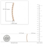 0.05 Carat (ctw) 10K Rose Gold Round White Diamond Ladies Crawler Curved Climber Earrings