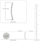 0.05 Carat (ctw) 10K White Gold Round White Diamond Ladies Crawler Curved Climber Earrings
