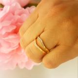 0.12 Carat (ctw) 10K Yellow Gold Round White Diamond Ladies Anniversary Enhancer Guard Wedding Band