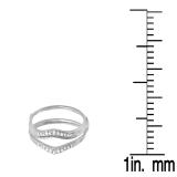 0.12 Carat (ctw) 14K White Gold Round White Diamond Ladies Anniversary Enhancer Guard Wedding Band