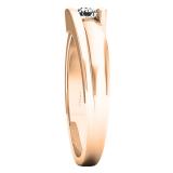 0.15 Carat (ctw) 10K Rose Gold Round White Diamond Ladies Fashion Bridal Solitaire Engagement Ring