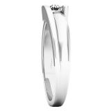 0.15 Carat (ctw) 18K White Gold Round White Diamond Ladies Fashion Bridal Solitaire Engagement Ring