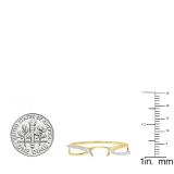 0.15 Carat (Ctw) 10K Yellow Gold Round Diamond Ladies Anniversary Wedding Band Enhancer Guard Ring