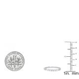 0.18 Carat (ctw) 10K White Gold Round White Diamond Ladies Bridal Wedding Band Anniversary Ring