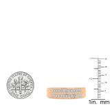 0.24 Carat (ctw) 18K Rose Gold Round White Diamond Men's Anniversary Wedding Band 1/4 CT