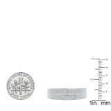 0.24 Carat (ctw) 18K White Gold Round White Diamond Men's Anniversary Wedding Band 1/4 CT