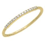 0.06 Carat (Ctw) 18K Yellow Gold Round Diamond Ladies Anniversary Rope Style Wedding Band