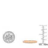 0.12 Carat (ctw) 10K Rose Gold Round White Diamond Ladies Anniversary Wedding Band