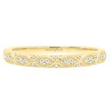 0.12 Carat (ctw) 10K Yellow Gold Round White Diamond Ladies Anniversary Wedding Band