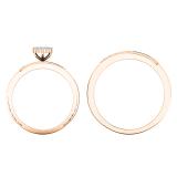 0.50 Carat (ctw) 10K Rose Gold Round White Diamond Men & Women's Ring Trio Set 1/2 CT