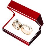 0.50 Carat (ctw) 18K Rose Gold Round White Diamond Men & Women's Ring Trio Set 1/2 CT