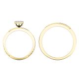 0.50 Carat (ctw) 18K Yellow Gold Round White Diamond Men & Women's Ring Trio Set 1/2 CT