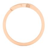 0.05 Carat (ctw) 10K Rose Gold Round White Diamond Ladies Promise Heart Ring