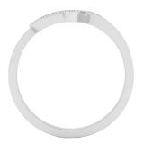 0.05 Carat (ctw) 10K White Gold Round White Diamond Ladies Promise Heart Ring