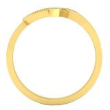 0.05 Carat (ctw) 10K Yellow Gold Round White Diamond Ladies Promise Heart Ring