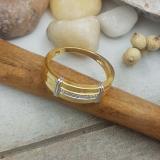 0.05 Carat (ctw) 10K Yellow Gold Round White Diamond Mens Wedding Fashion Band