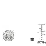 0.15 Carat (ctw) Black Rhodium Plated Sterling Silver Round Diamond Mens Hip Hop Iced Stud Earrings