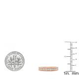 0.30 Carat (ctw) 10K Rose Gold Round White Diamond Ladies Wedding Stackable Band 1/3 CT