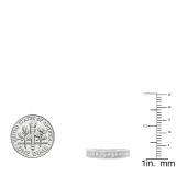 0.30 Carat (ctw) 10K White Gold Round White Diamond Ladies Wedding Stackable Band 1/3 CT
