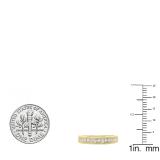 0.30 Carat (ctw) 10K Yellow Gold Round White Diamond Ladies Wedding Stackable Band 1/3 CT