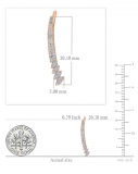 0.13 Carat (ctw) 18K Rose Gold Round White Diamond Ladies Curved Bar Ear Climber Earrings