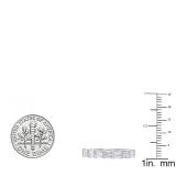 0.98 Carat (ctw) 10K White Gold Princess & Baguette Diamond Ladies Anniversary Wedding Ring 1 CT