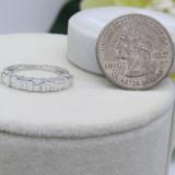 0.98 Carat (ctw) 10K White Gold Princess & Baguette Diamond Ladies Anniversary Wedding Ring 1 CT