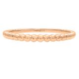 18K Rose Gold Ladies Bridal Beaded Style Wedding Band Ring
