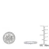 0.25 Carat (ctw) 10K White Gold Round Diamond Ladies Vintage Style Anniversary Wedding Band 1/4 CT