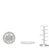 0.15 Carat (ctw) 14K White Gold Round White Diamond 7-Stone Ladies Fashion Wedding Stackable Band