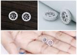 0.30 Carat (ctw) 14K White Gold Round Diamond Removable Jackets for Stud Earrings 1/3 CT
